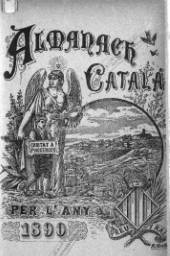 Fragment de la portada de l'Almanach Català de 1890